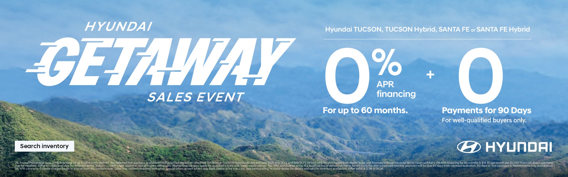 Central Hyundai 2026 Getaway Sales Event Offer